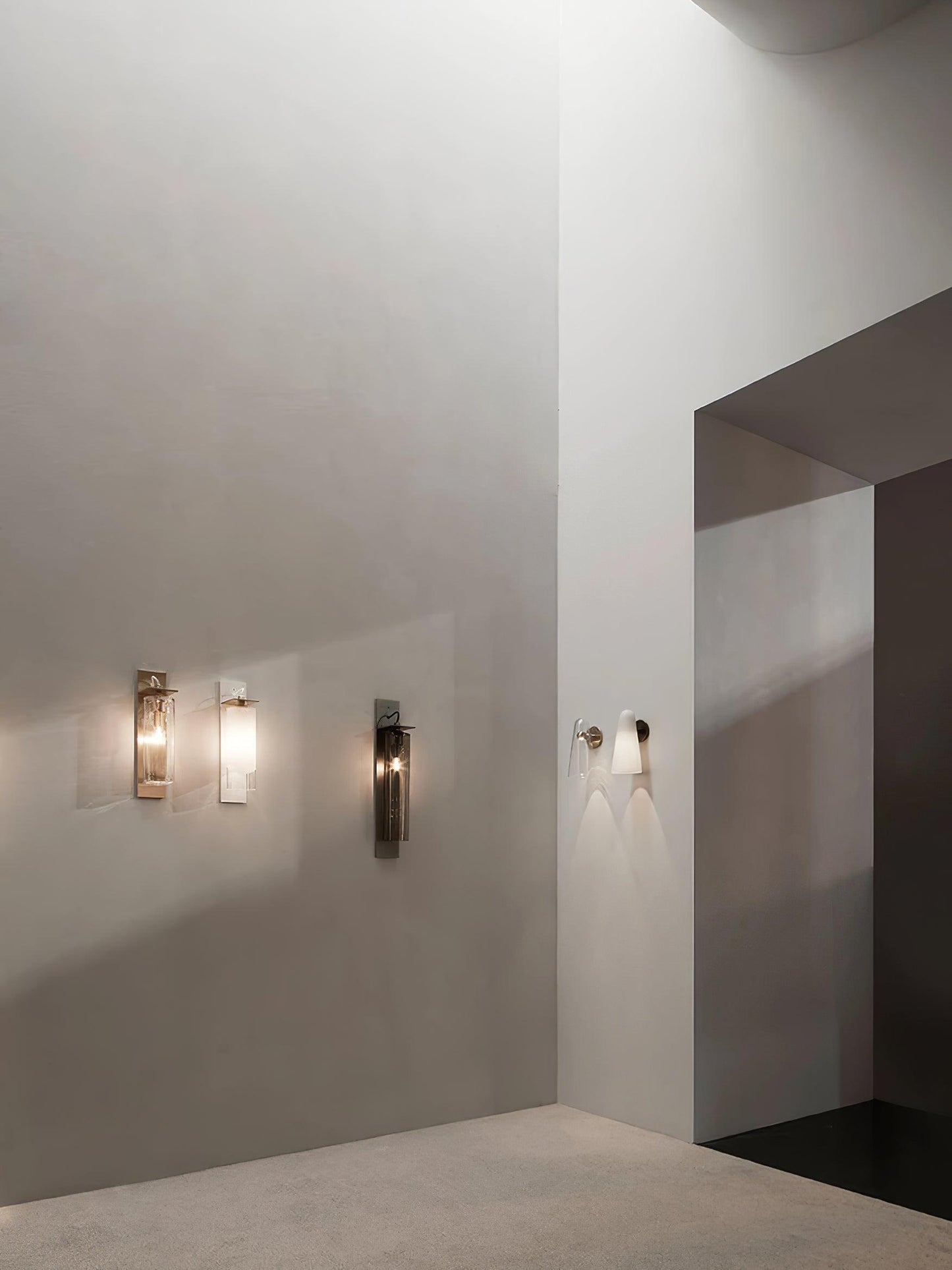 Elegant Conical Glass Wall Lamp - Soft Ambient Lighting & Energy Effic