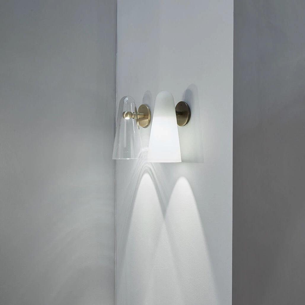 Elegant Conical Glass Wall Lamp - Soft Ambient Lighting & Energy Effic