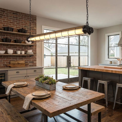 Artisan Glass Linearity Chandelier - Elegant Design with Dimmable LED