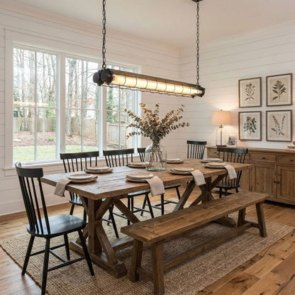 Artisan Glass Linearity Chandelier - Elegant Design with Dimmable LED