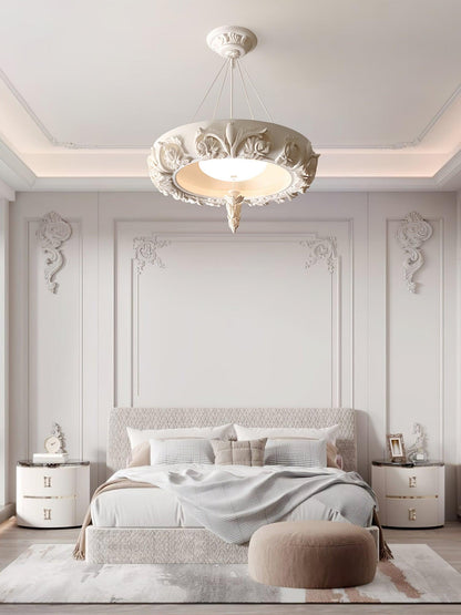 Elegant Artistic Carved Chandelier with Adjustable Brightness & Unique