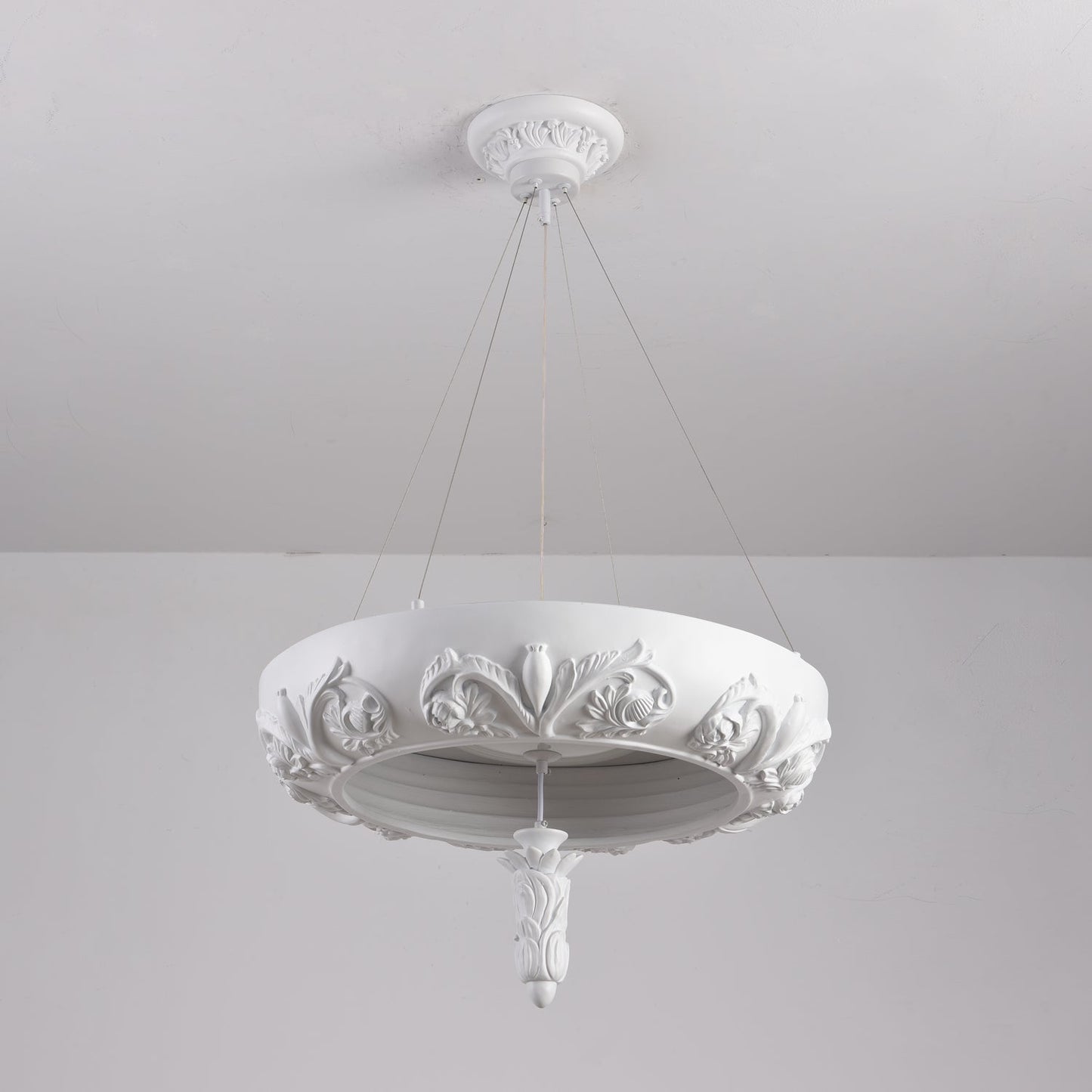 Elegant Artistic Carved Chandelier with Adjustable Brightness & Unique