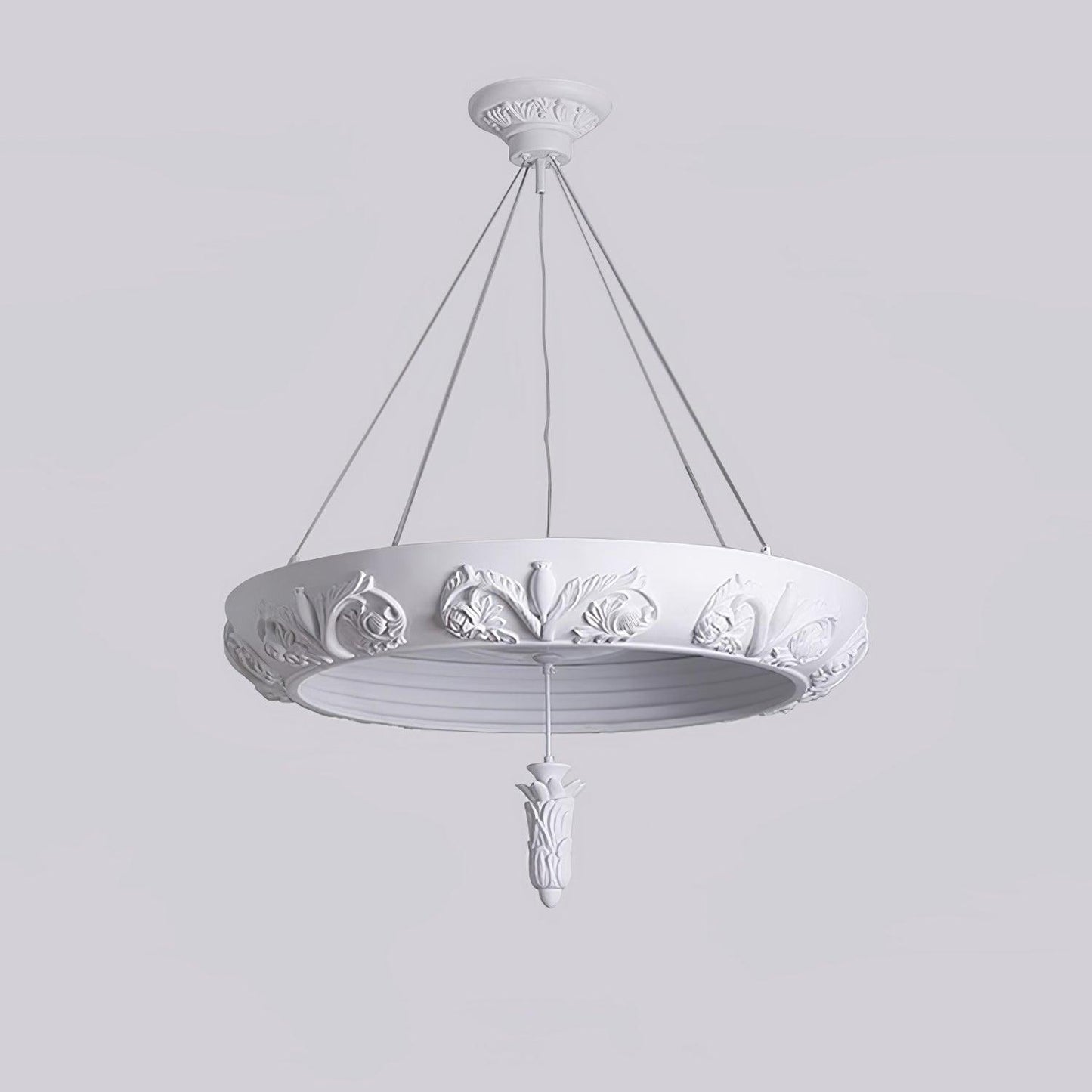 Elegant Artistic Carved Chandelier with Adjustable Brightness & Unique