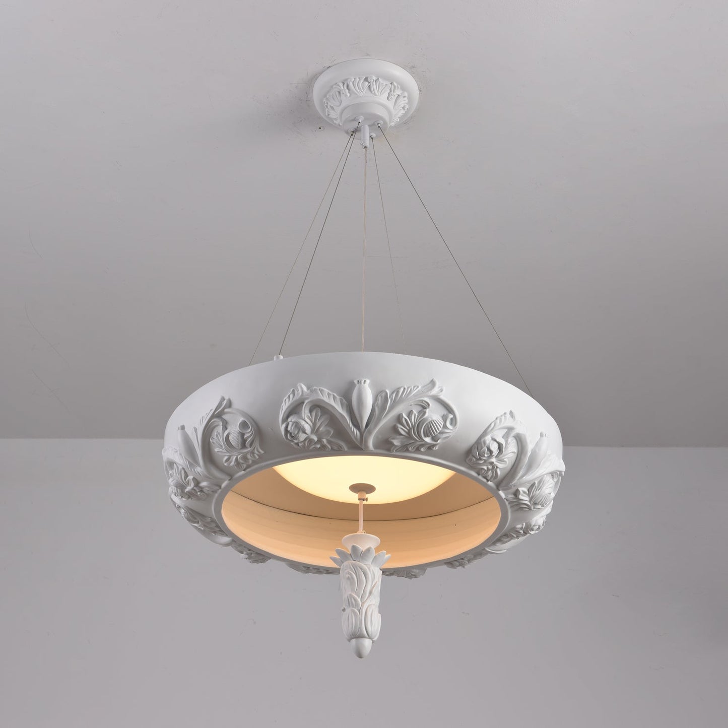 Elegant Artistic Carved Chandelier with Adjustable Brightness & Unique