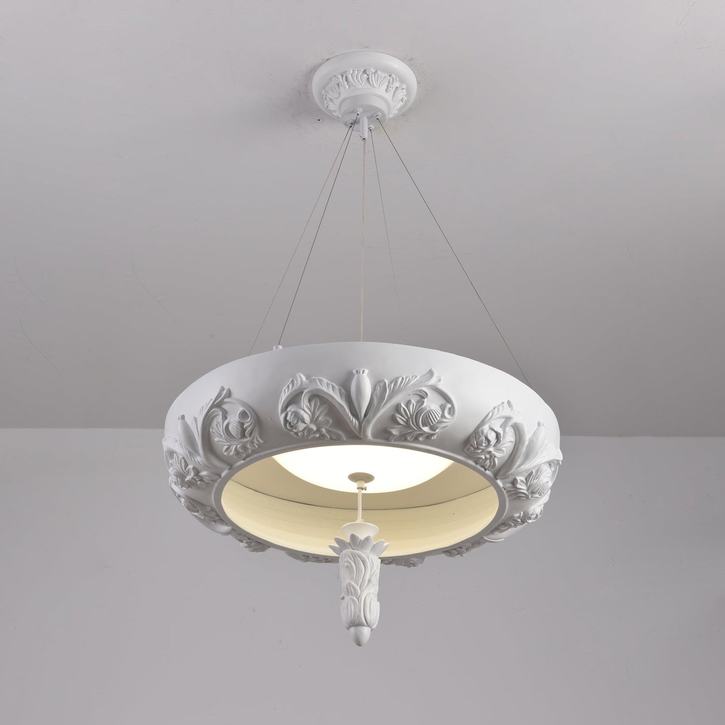 Elegant Artistic Carved Chandelier with Adjustable Brightness & Unique