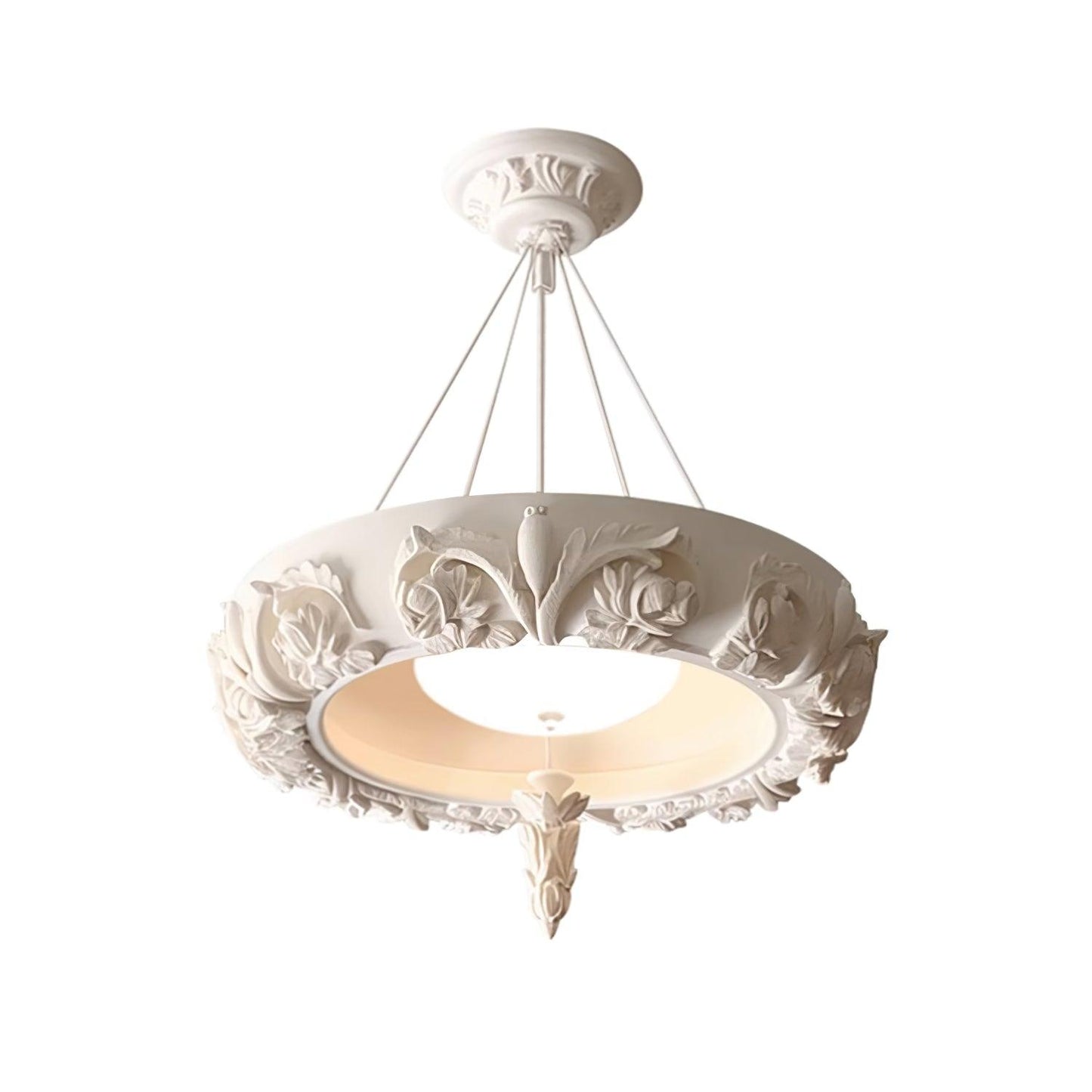 Elegant Artistic Carved Chandelier with Adjustable Brightness & Unique