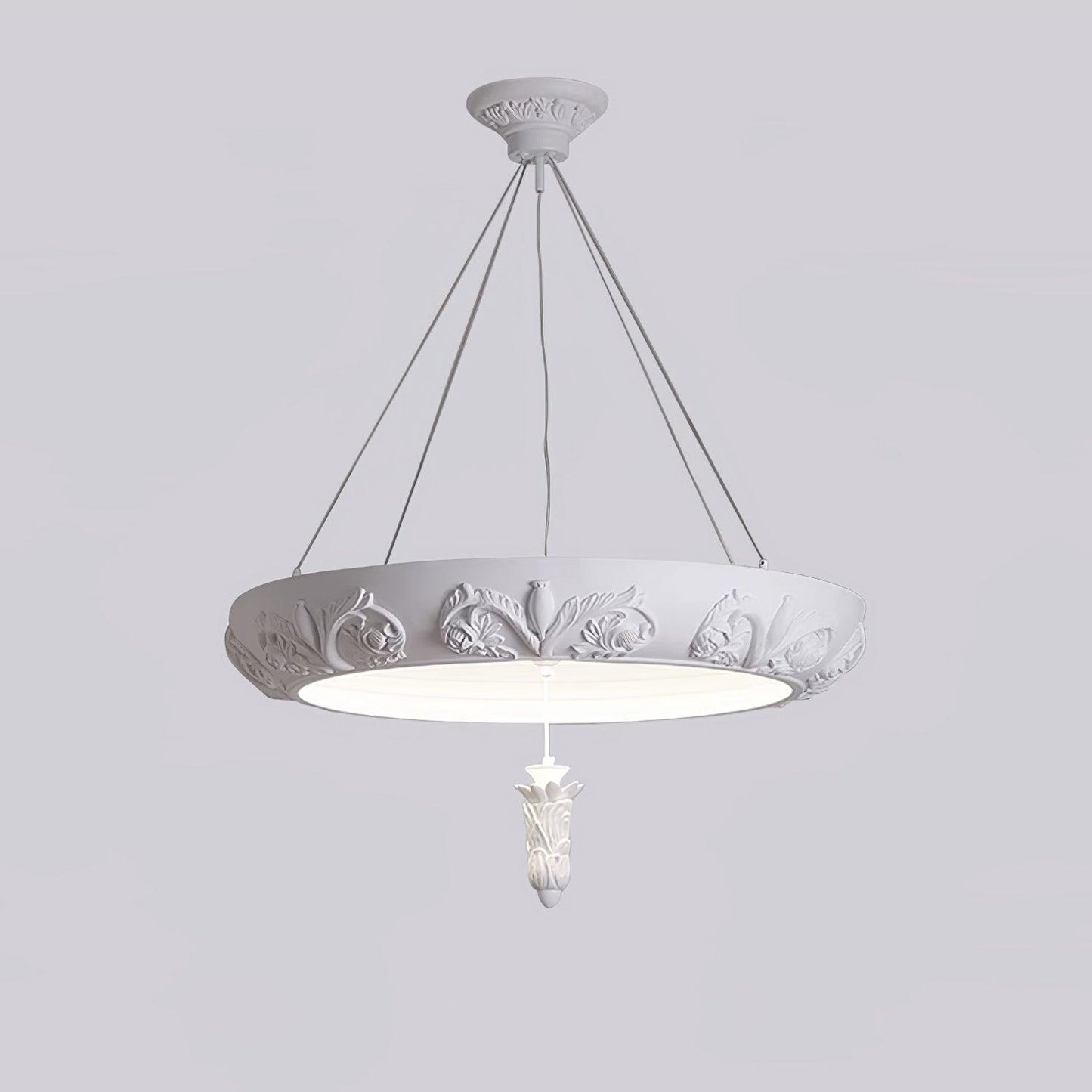 Elegant Artistic Carved Chandelier with Adjustable Brightness & Unique