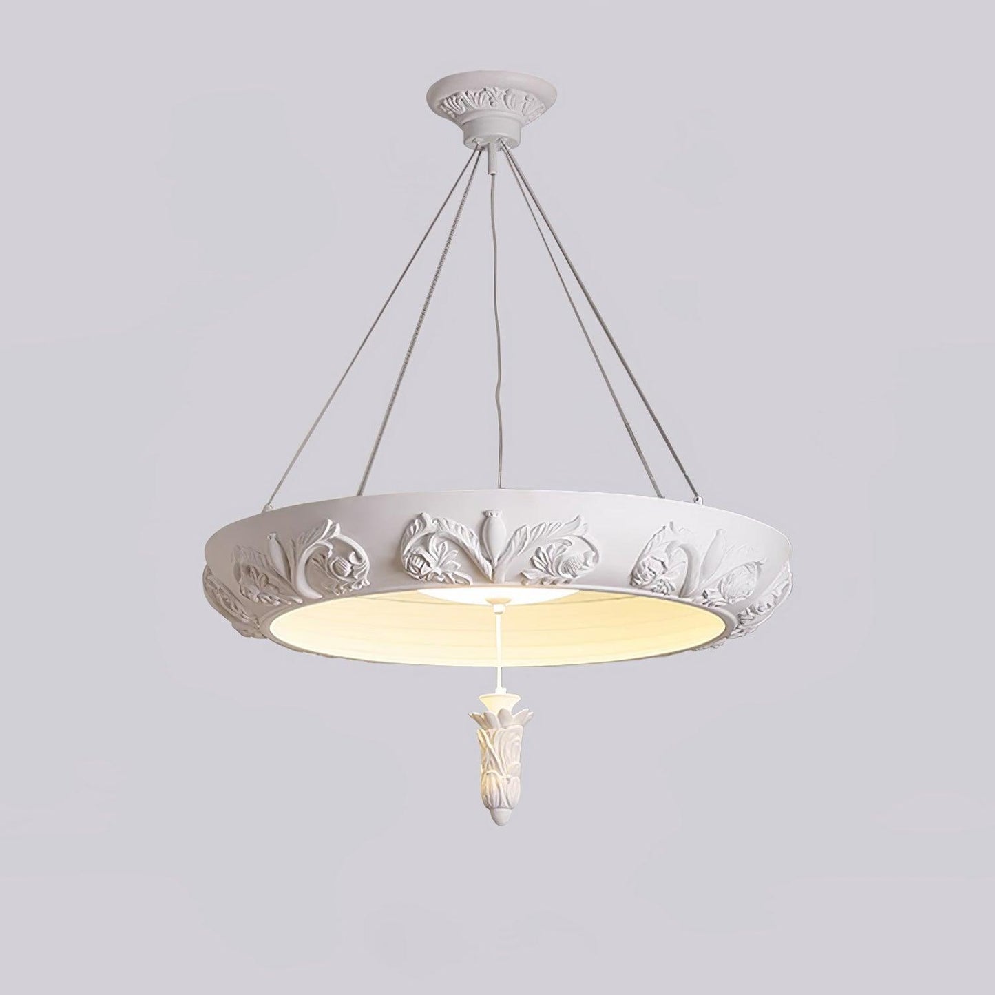 Elegant Artistic Carved Chandelier with Adjustable Brightness & Unique