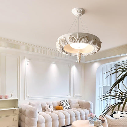 Elegant Artistic Carved Chandelier with Adjustable Brightness & Unique
