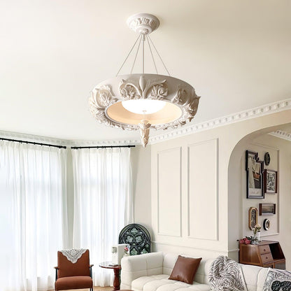 Elegant Artistic Carved Chandelier with Adjustable Brightness & Unique