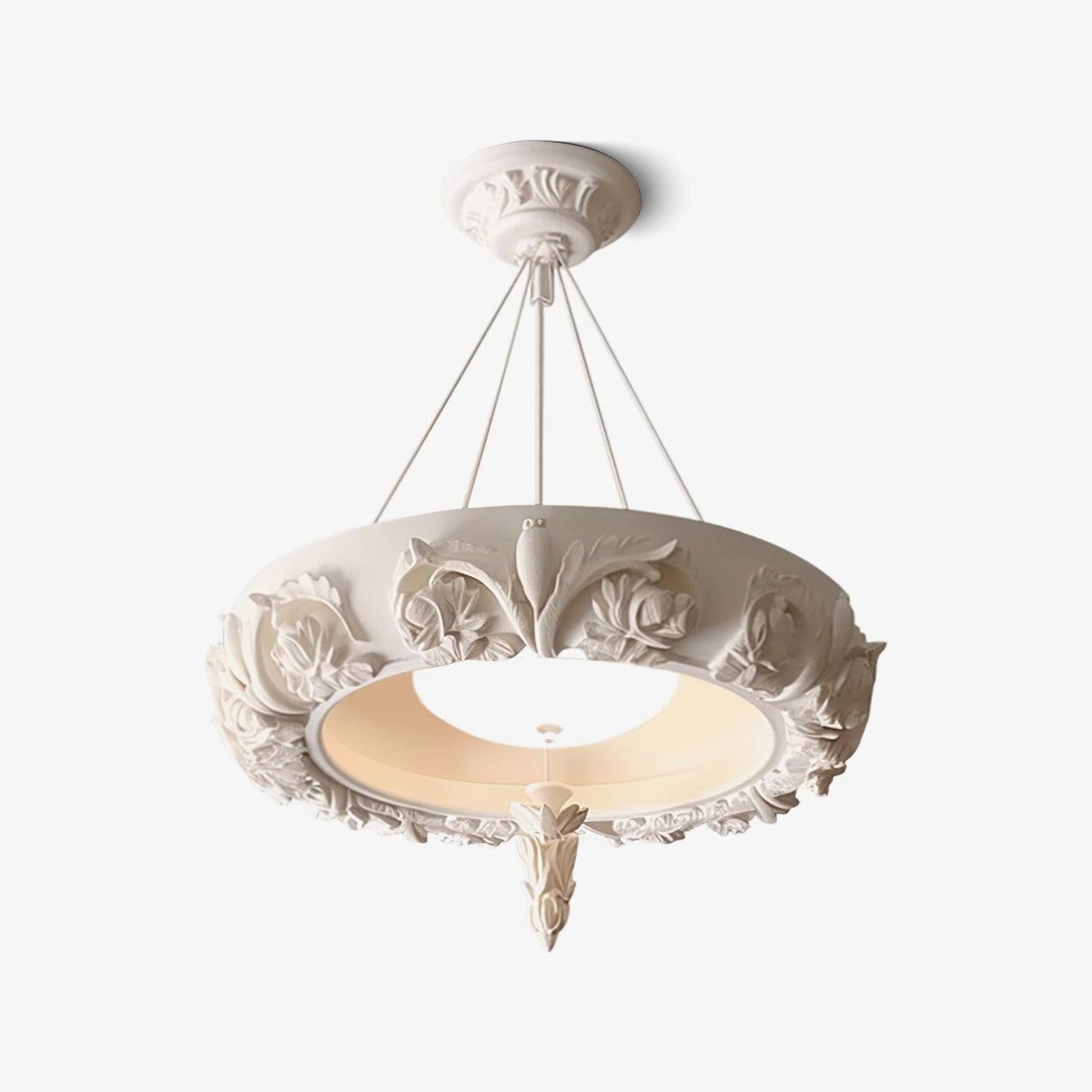 Elegant Artistic Carved Chandelier with Adjustable Brightness & Unique