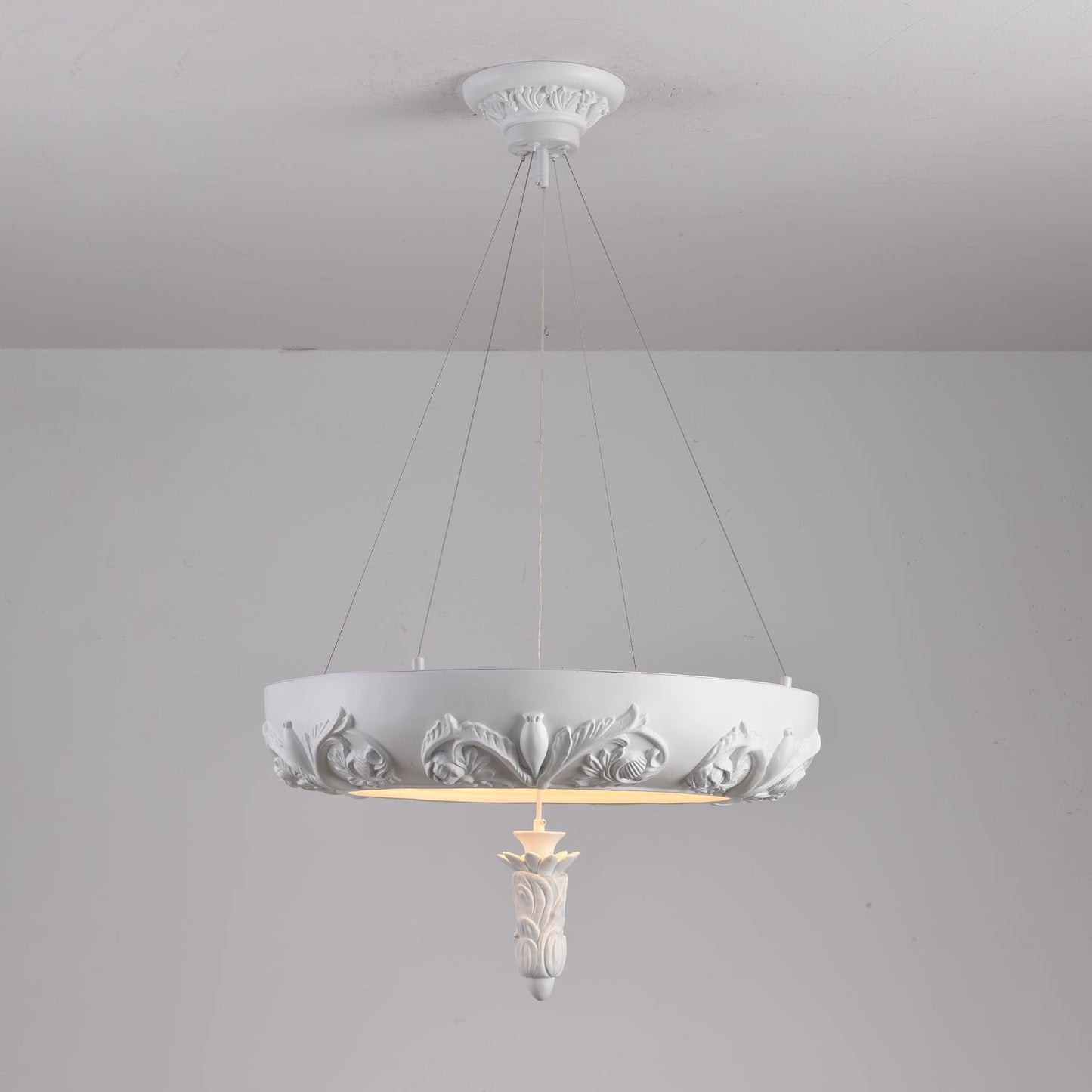 Elegant Artistic Carved Chandelier with Adjustable Brightness & Unique