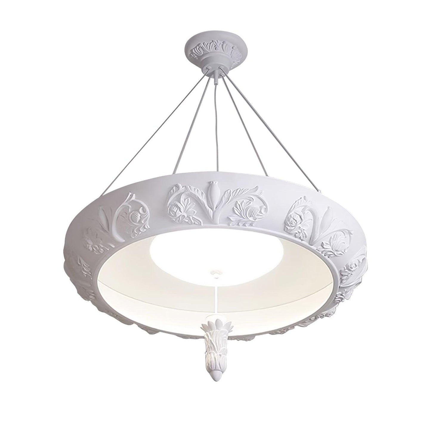 Elegant Artistic Carved Chandelier with Adjustable Brightness & Unique