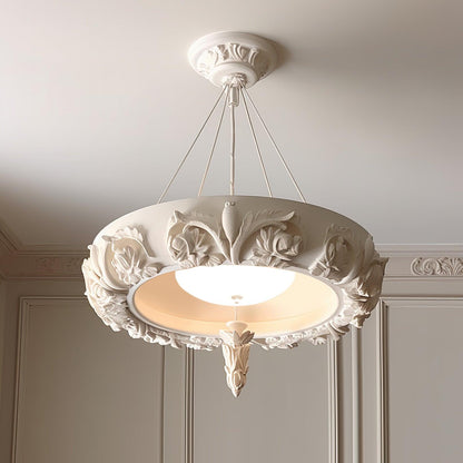 Elegant Artistic Carved Chandelier with Adjustable Brightness & Unique
