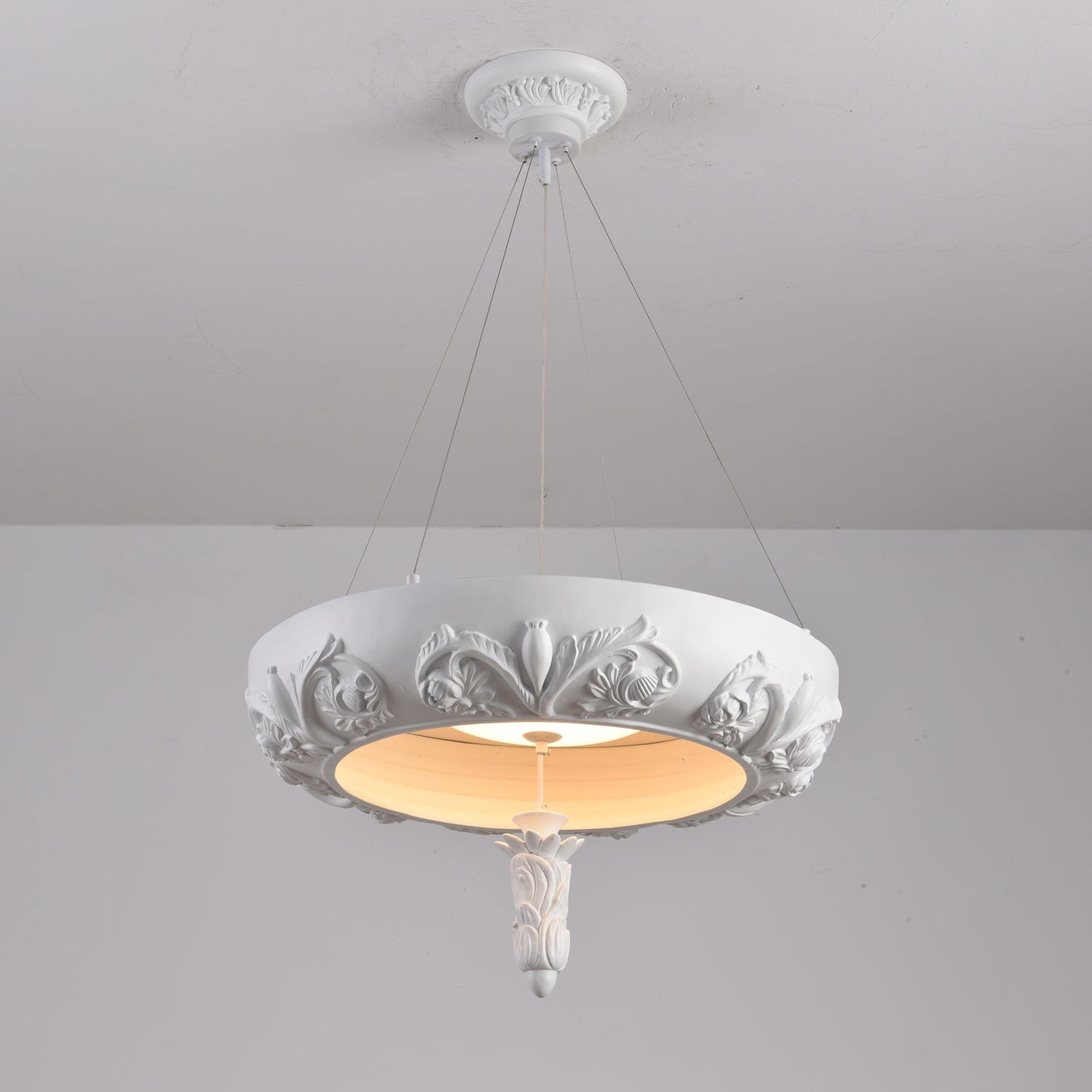 Elegant Artistic Carved Chandelier with Adjustable Brightness & Unique
