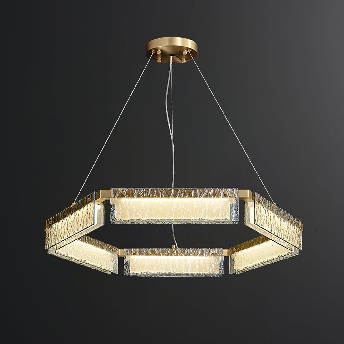 Modern LED Chandelier with Dimmable Brightness and Energy Efficiency