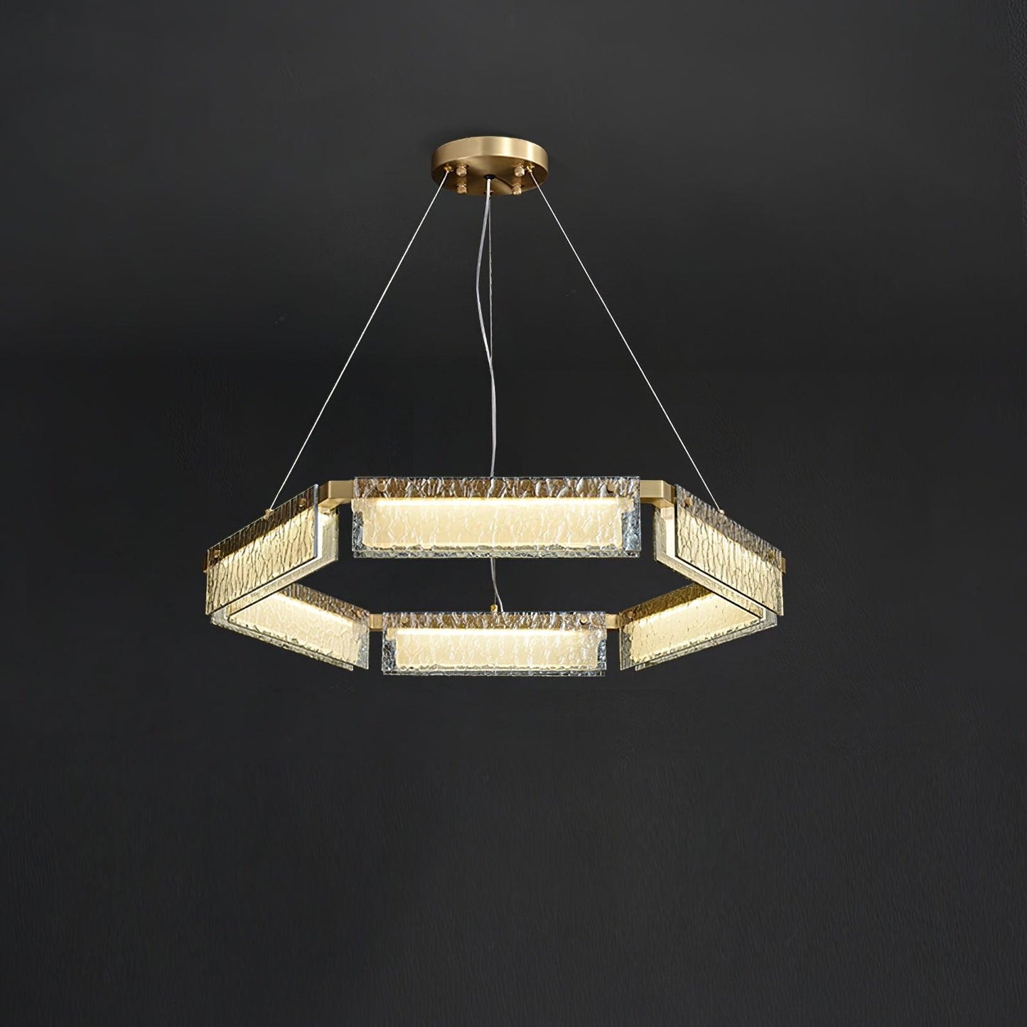 Modern LED Chandelier with Dimmable Brightness and Energy Efficiency