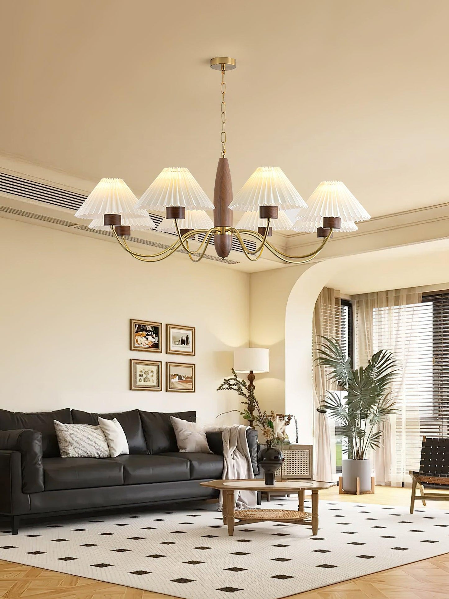 Asquith Chandelier - Elegant Design with Adjustable Height & LED Compa