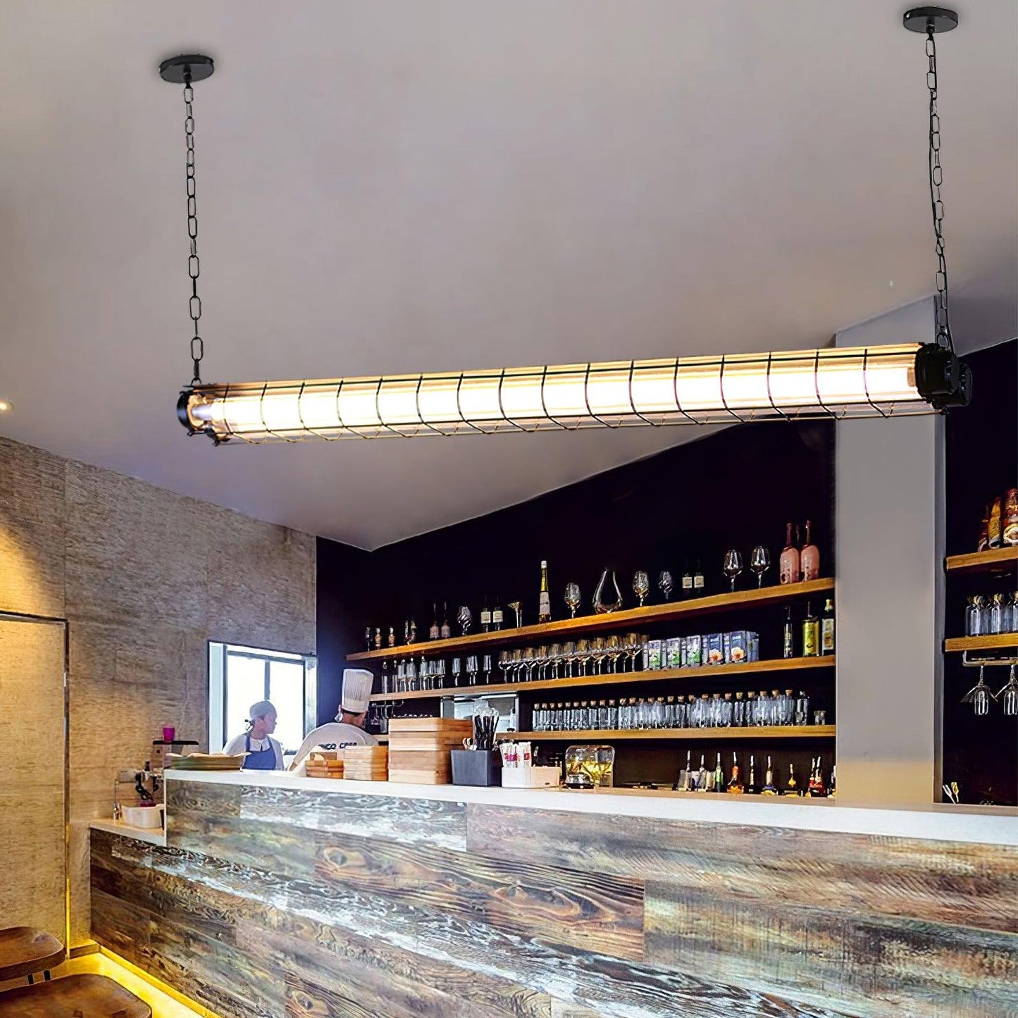 Artisan Glass Linearity Chandelier - Elegant Design with Dimmable LED