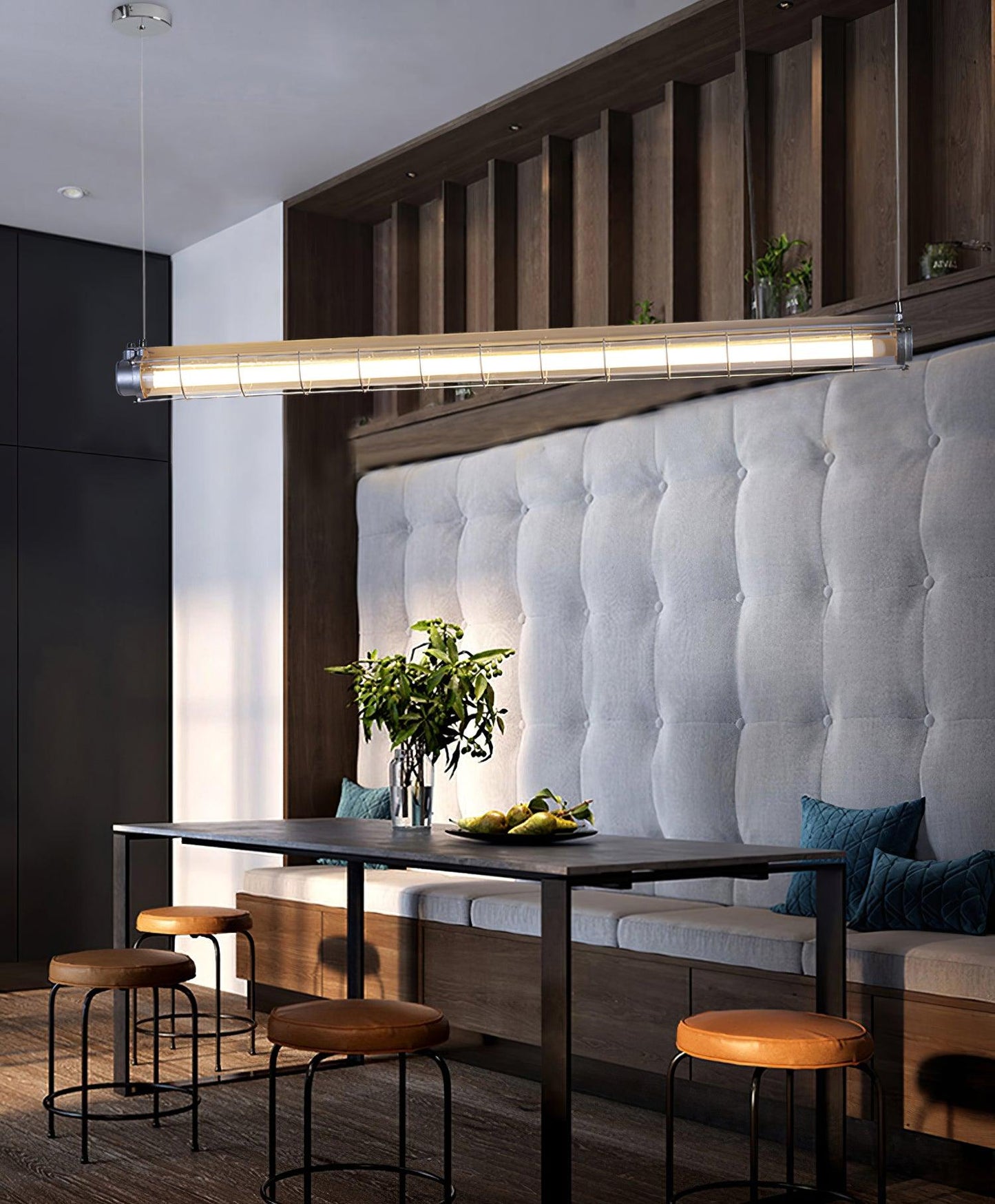 Artisan Glass Linearity Chandelier - Elegant Design with Dimmable LED