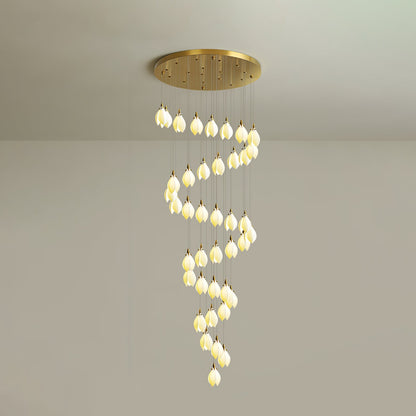 Astralis Bloom Stairs Chandelier - Elegant Design with Adjustable Heig