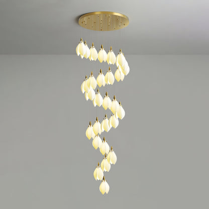 Astralis Bloom Stairs Chandelier - Elegant Design with Adjustable Heig