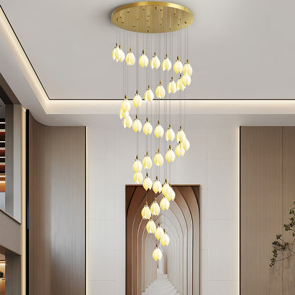 Astralis Bloom Stairs Chandelier - Elegant Design with Adjustable Heig