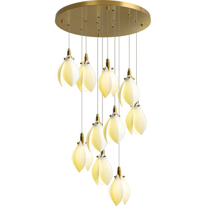 Astralis Bloom Stairs Chandelier - Elegant Design with Adjustable Heig