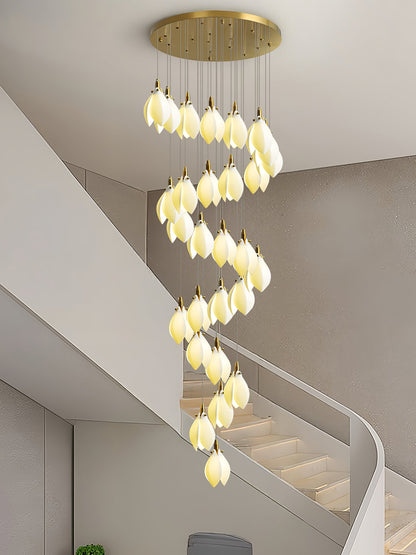 Astralis Bloom Stairs Chandelier - Elegant Design with Adjustable Heig
