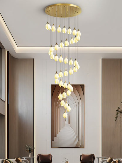 Astralis Bloom Stairs Chandelier - Elegant Design with Adjustable Heig