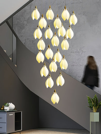 Astralis Bloom Stairs Chandelier - Elegant Design with Adjustable Heig