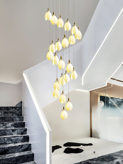 Astralis Bloom Stairs Chandelier - Elegant Design with Adjustable Heig