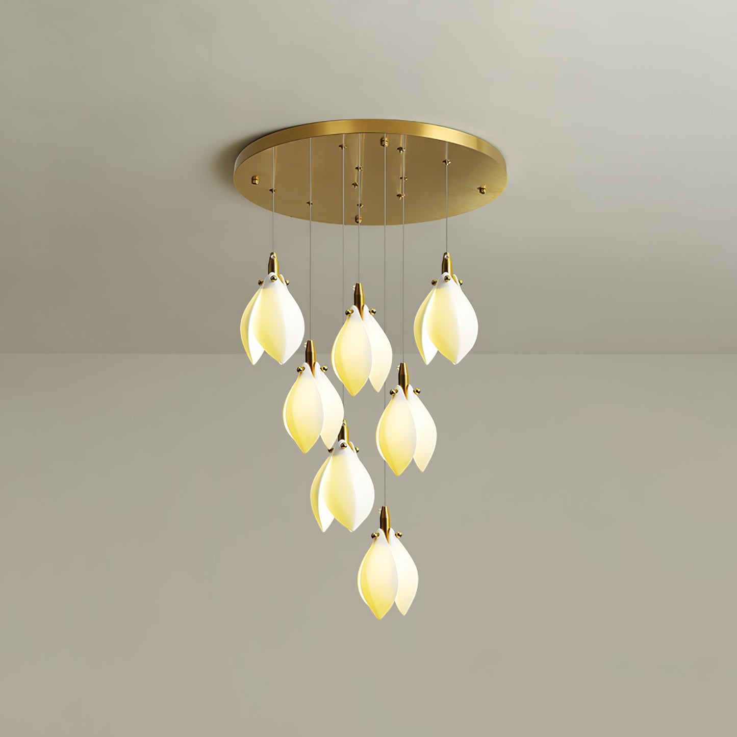 Astralis Bloom Stairs Chandelier - Elegant Design with Adjustable Heig