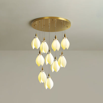 Astralis Bloom Stairs Chandelier - Elegant Design with Adjustable Heig