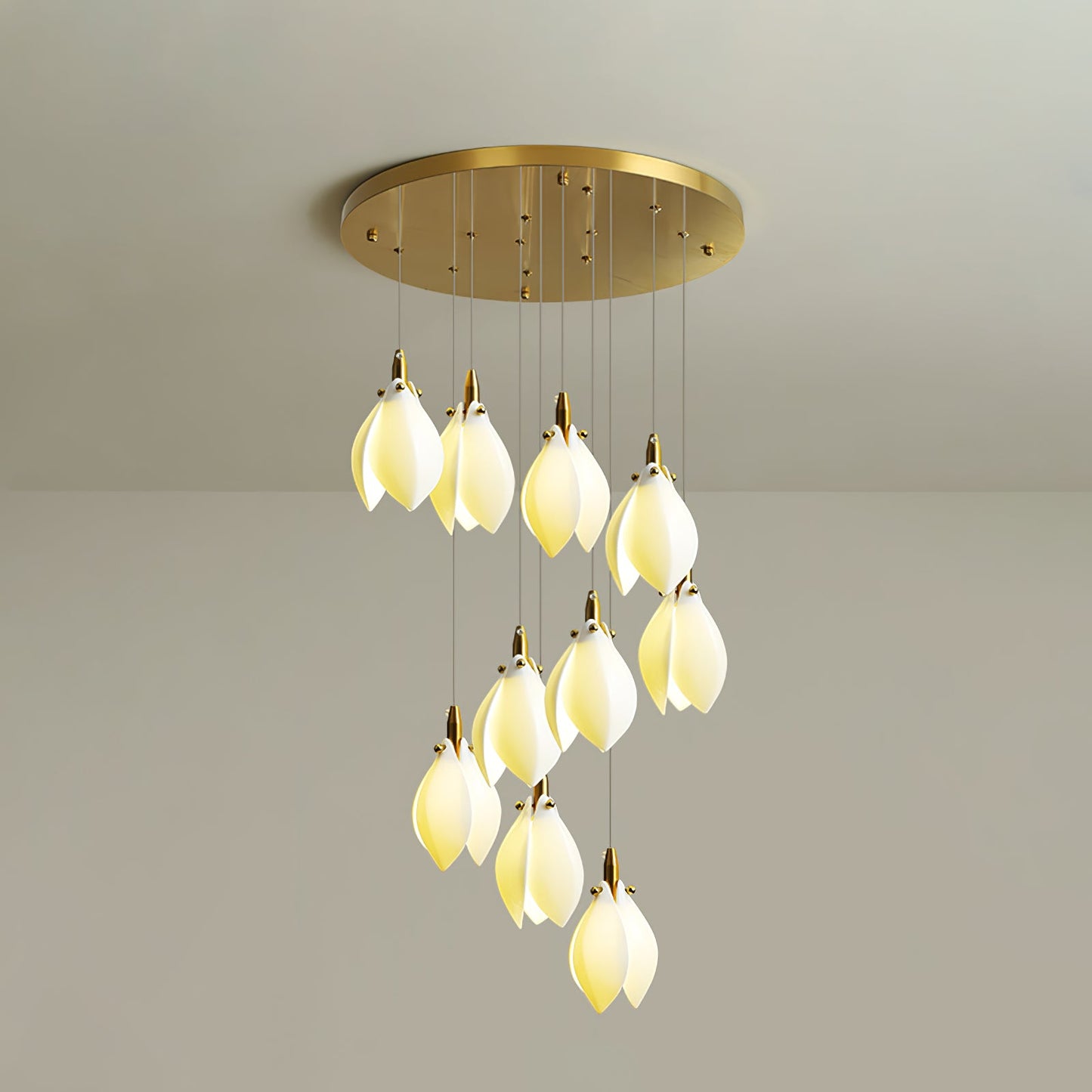 Astralis Bloom Stairs Chandelier - Elegant Design with Adjustable Heig