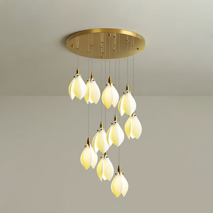 Astralis Bloom Stairs Chandelier - Elegant Design with Adjustable Heig