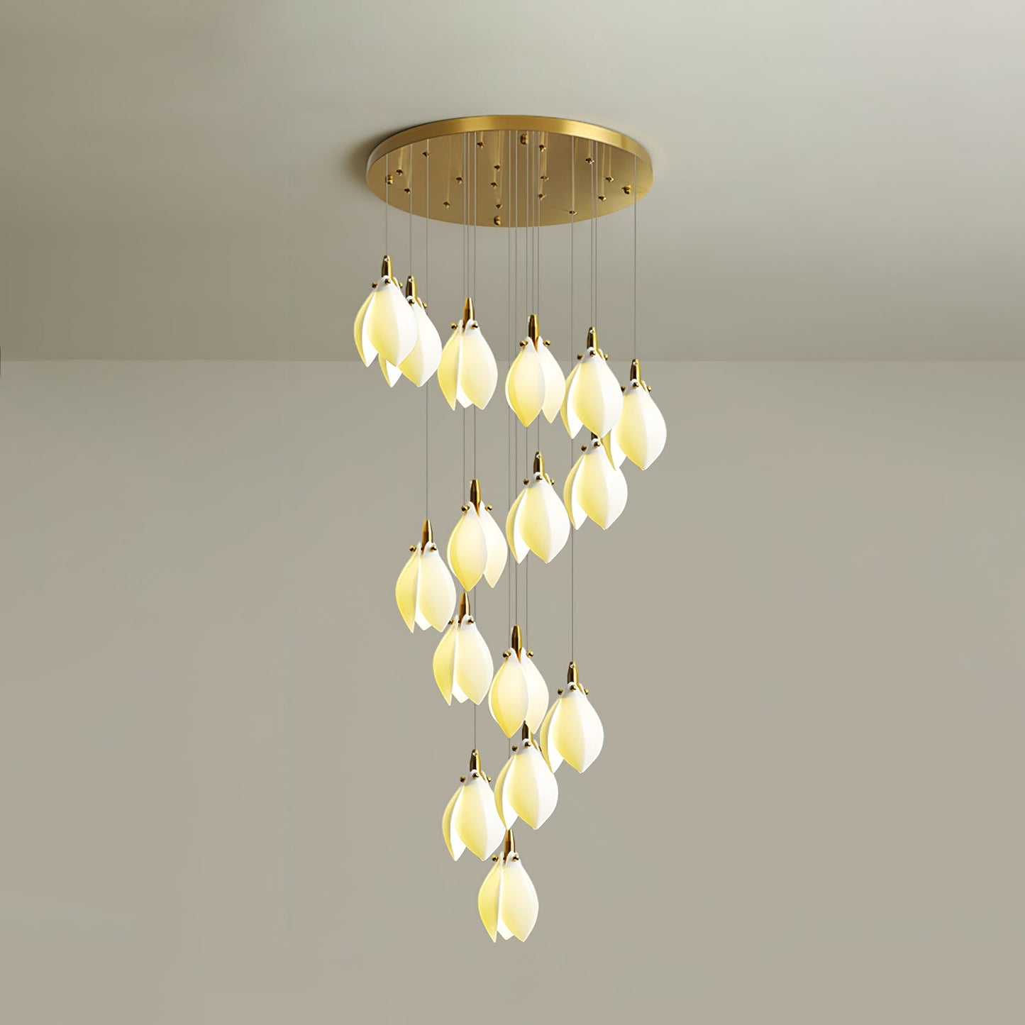 Astralis Bloom Stairs Chandelier - Elegant Design with Adjustable Heig