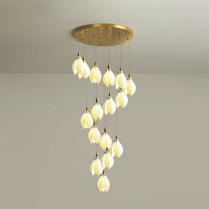 Astralis Bloom Stairs Chandelier - Elegant Design with Adjustable Heig
