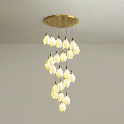 Astralis Bloom Stairs Chandelier - Elegant Design with Adjustable Heig