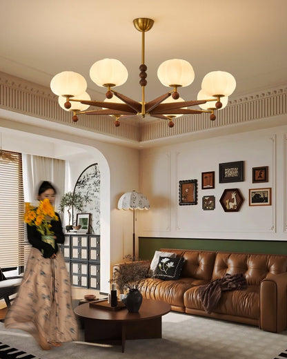Astrid Bloom Chandelier - Elegant Design with Adjustable Height & LED