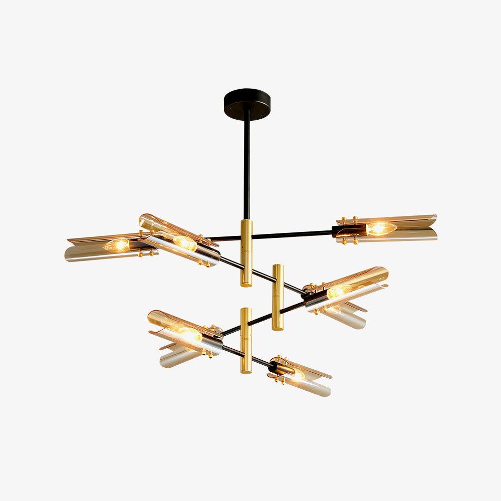 Astrid Double Chandelier - Elegant Design with Adjustable Height & LED