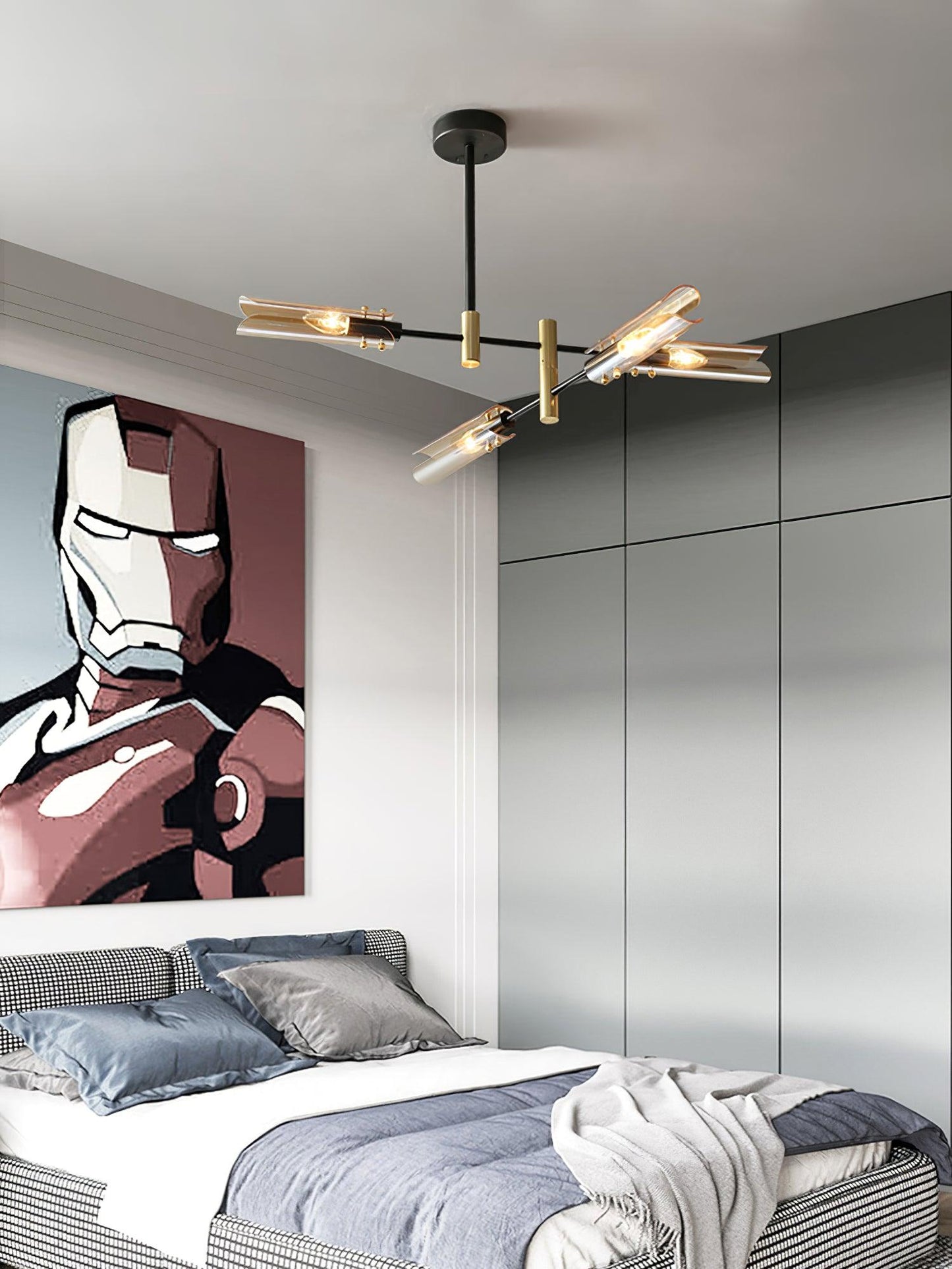 Astrid Double Chandelier - Elegant Design with Adjustable Height & LED