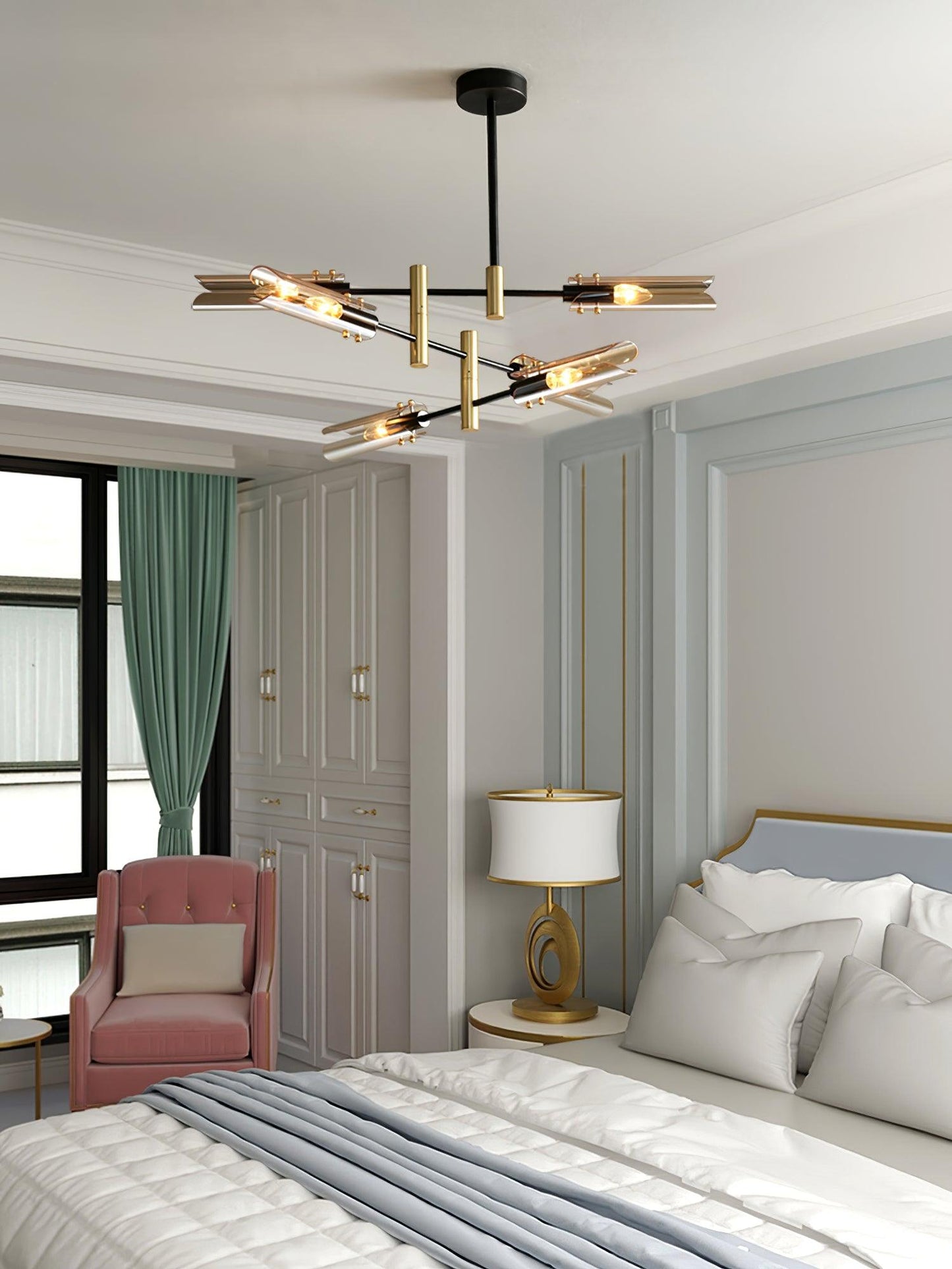 Astrid Double Chandelier - Elegant Design with Adjustable Height & LED