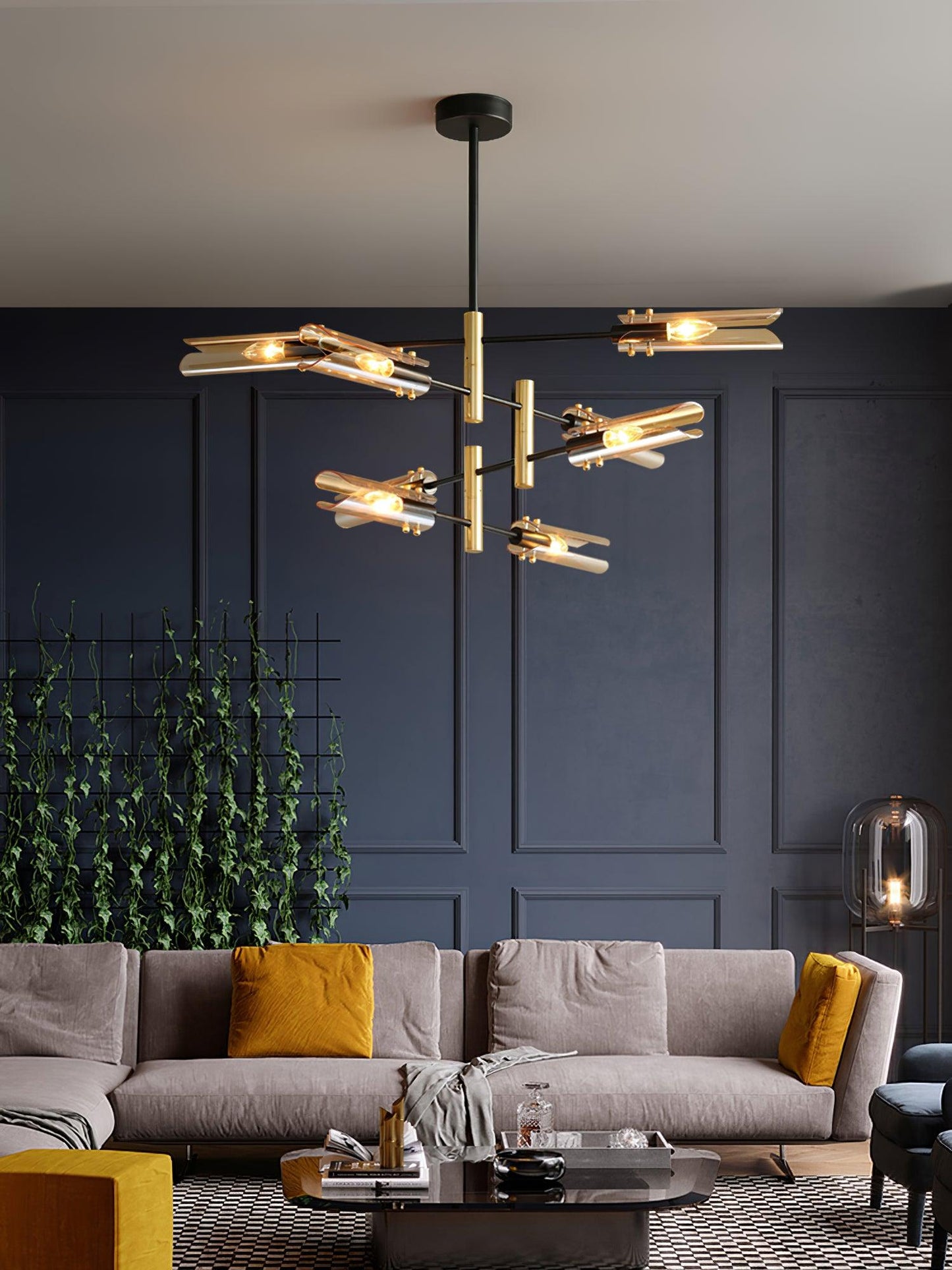 Astrid Double Chandelier - Elegant Design with Adjustable Height & LED