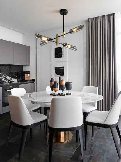 Astrid Double Chandelier - Elegant Design with Adjustable Height & LED