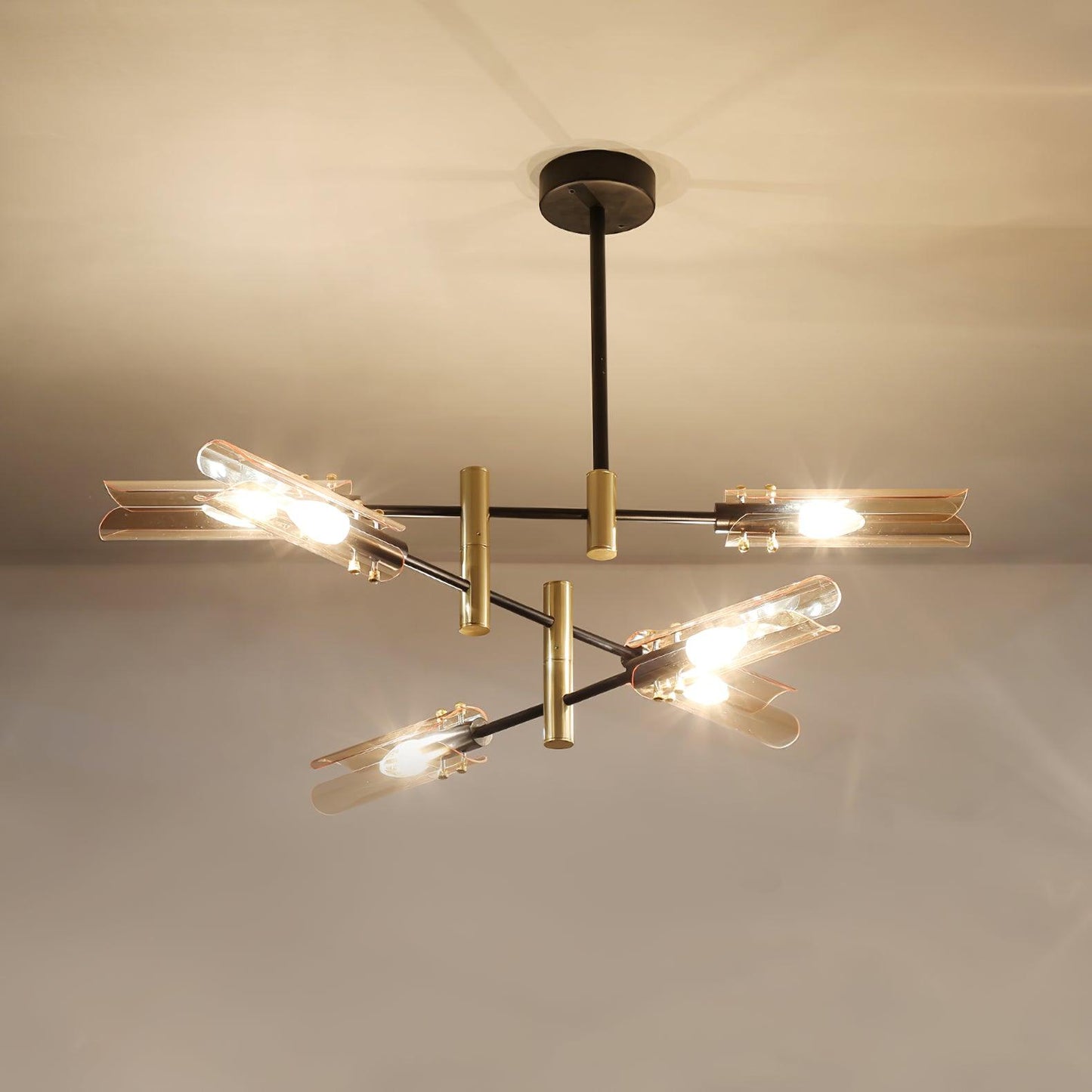 Astrid Double Chandelier - Elegant Design with Adjustable Height & LED