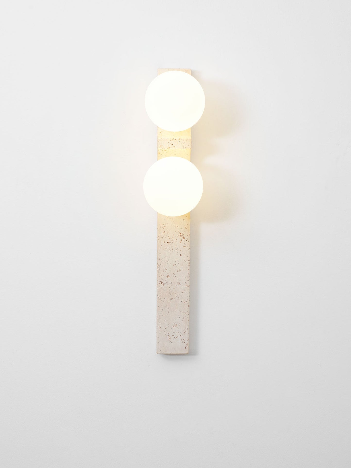 Asymmetrical Travertine Wall Sconce - Elegant Design & Soft Ambient Li