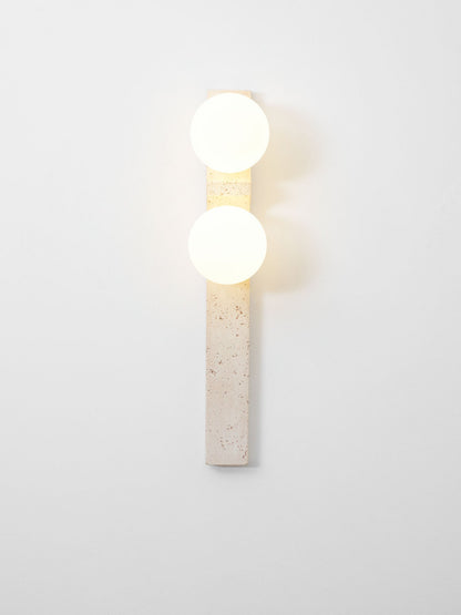 Asymmetrical Travertine Wall Sconce - Elegant Design & Soft Ambient Li