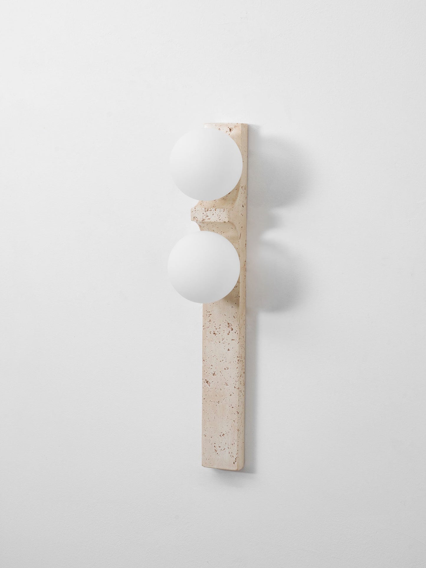 Asymmetrical Travertine Wall Sconce - Elegant Design & Soft Ambient Li