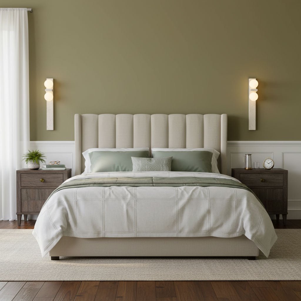 Asymmetrical Travertine Wall Sconce - Elegant Design & Soft Ambient Li